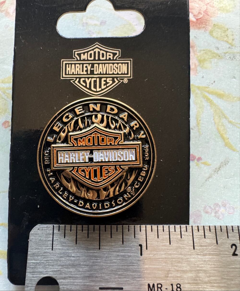Legendary Harley-Davidson Cebu Philippines Flame Dealer Pin on Card